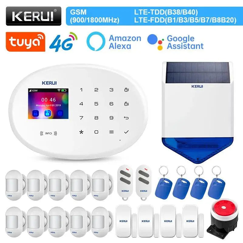 KERUI W204 Smart Home Alarm System - 4G, WiFi, GSM, and Tuya Smart Security - DomoSpace