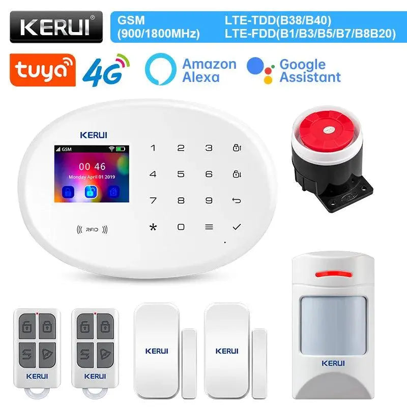 KERUI W204 Smart Home Alarm System - 4G, WiFi, GSM, and Tuya Smart Security - DomoSpace