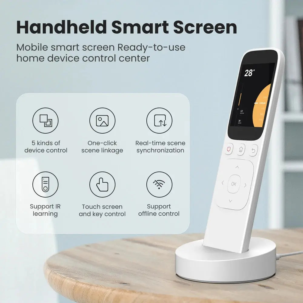 MIUCDA Tuya WiFi Smart Handheld Central Control Panel supports IR,RF,Wi-Fi,Zigbee and BLE,connecting various smart home devices - DomoSpace