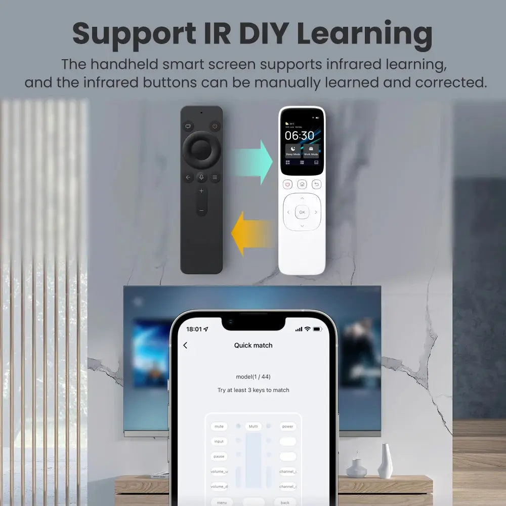 MIUCDA Tuya WiFi Smart Handheld Central Control Panel supports IR,RF,Wi-Fi,Zigbee and BLE,connecting various smart home devices - DomoSpace