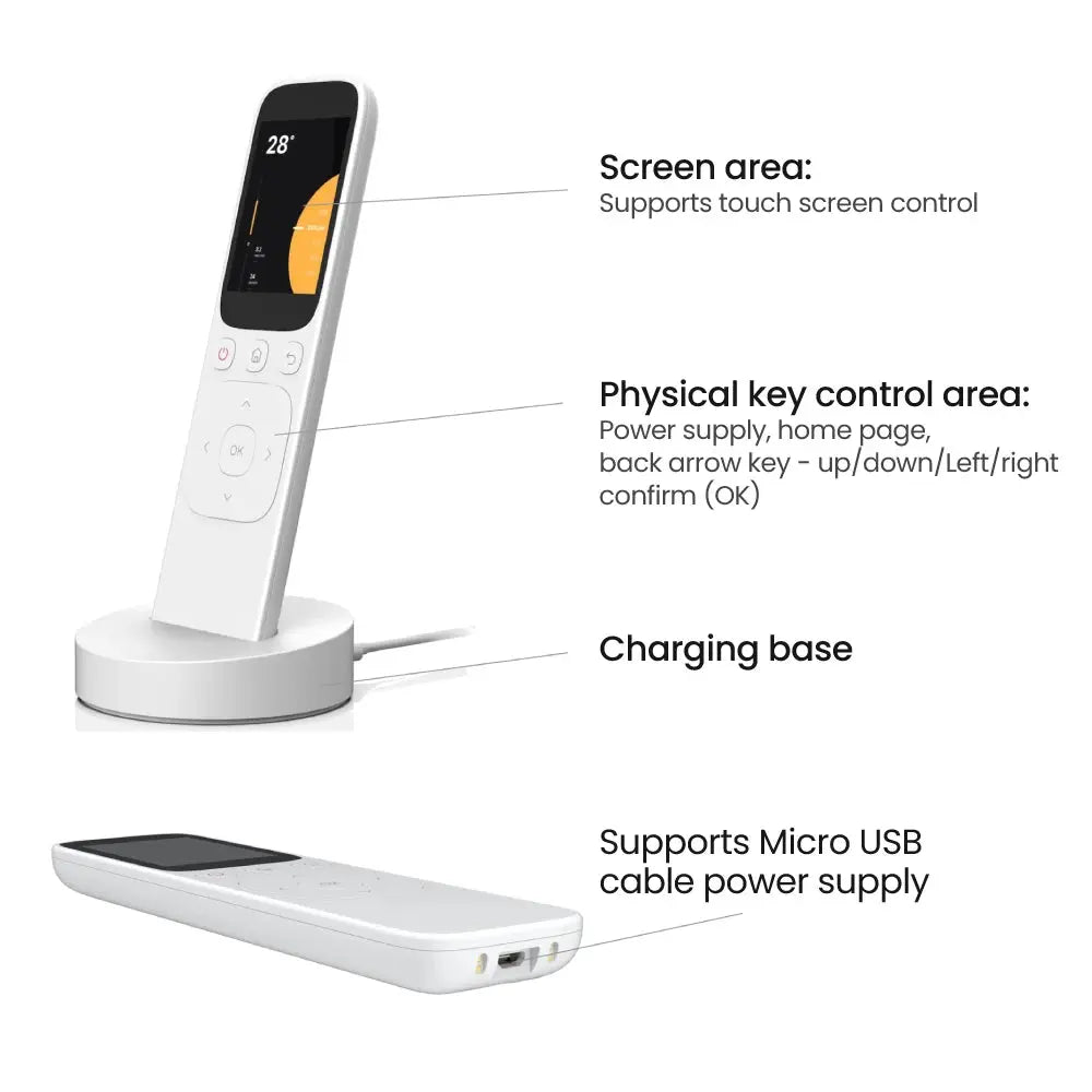 MIUCDA Tuya WiFi Smart Handheld Central Control Panel supports IR,RF,Wi-Fi,Zigbee and BLE,connecting various smart home devices - DomoSpace