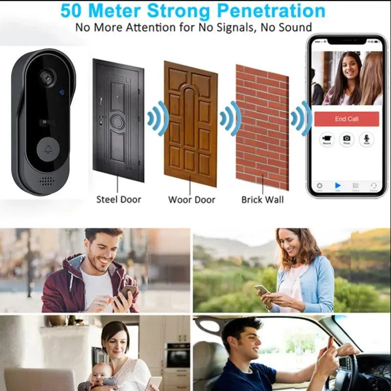 Night Vision Smart Home Wireless Doorbell - DomoSpace