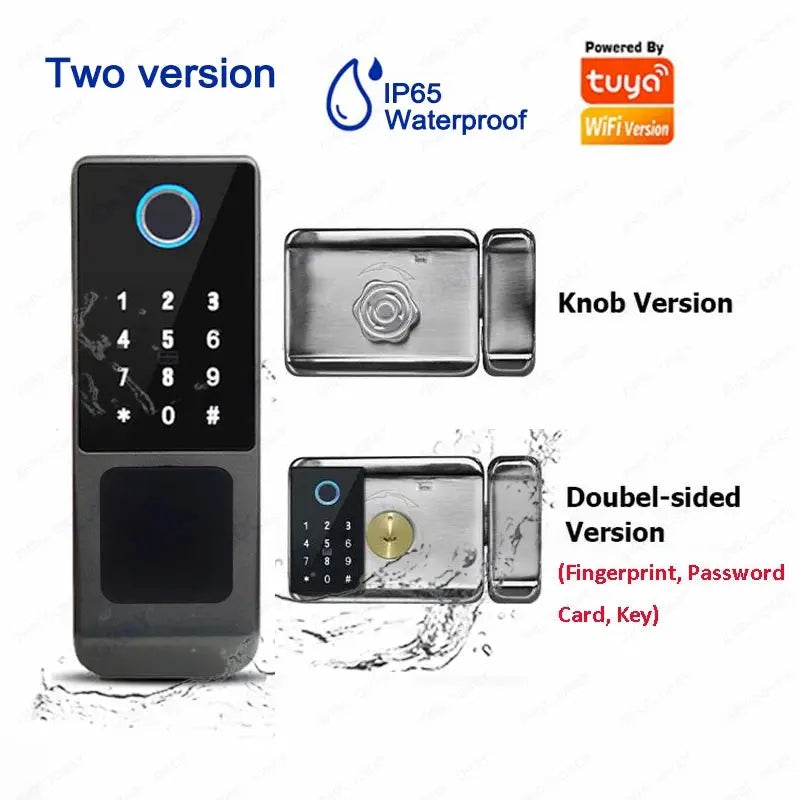 Outdoor Waterproof Tuya Smart Lock with Remote Control IC Card Digital Key-pad Electronic Biometria Security Lock For Gate Door - DomoSpace