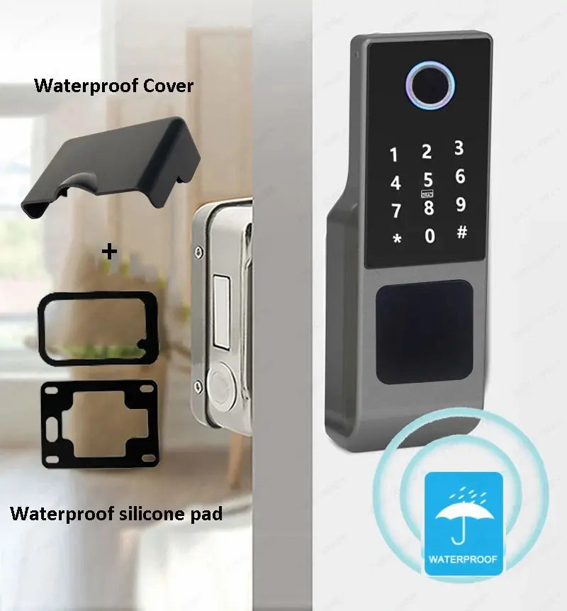 Outdoor Waterproof Tuya Smart Lock with Remote Control IC Card Digital Key-pad Electronic Biometria Security Lock For Gate Door - DomoSpace