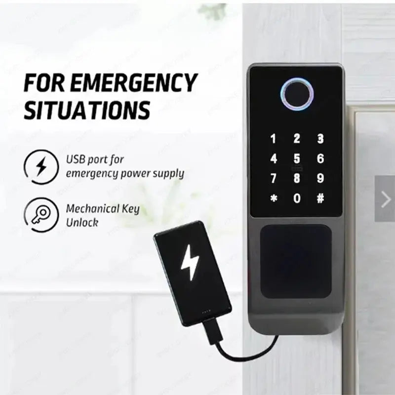 Outdoor Waterproof Tuya Smart Lock with Remote Control IC Card Digital Key-pad Electronic Biometria Security Lock For Gate Door - DomoSpace