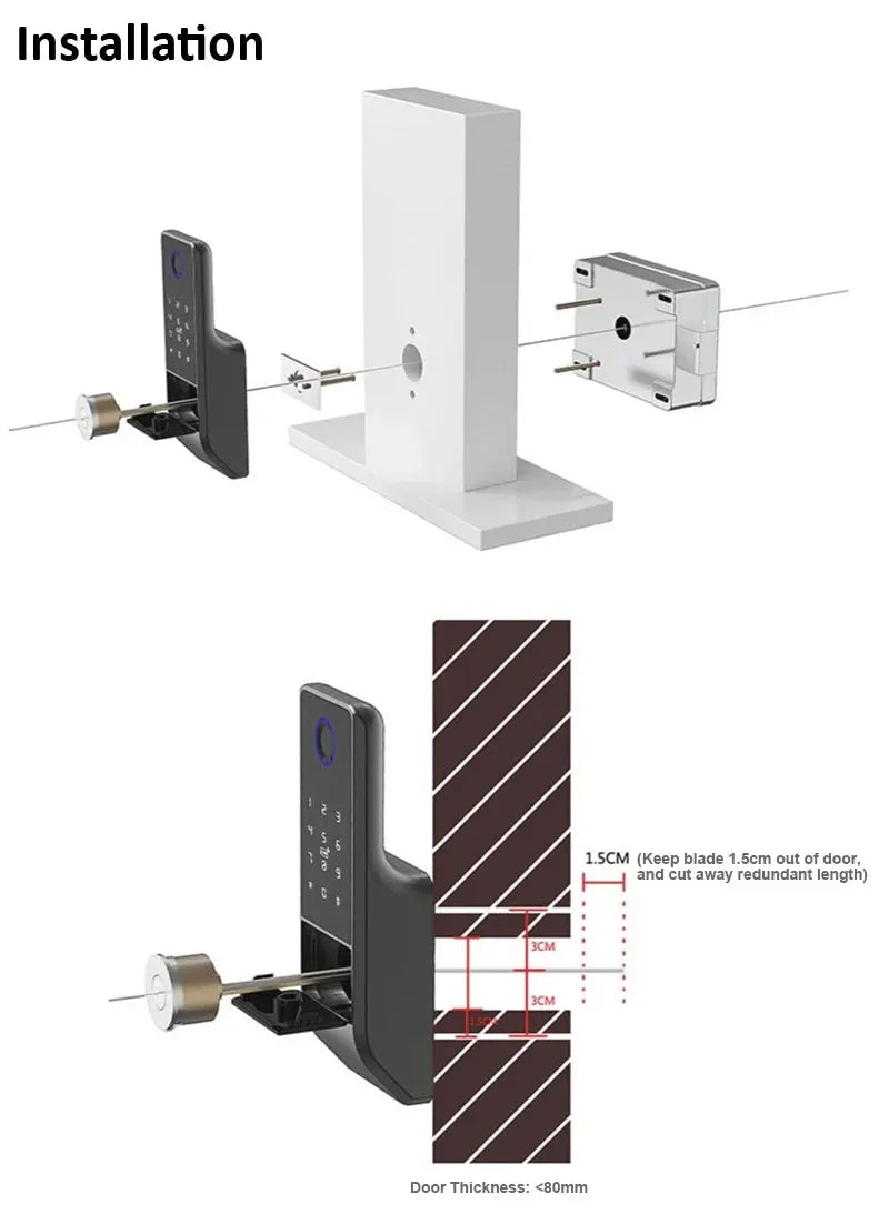 Outdoor Waterproof Tuya Smart Lock with Remote Control IC Card Digital Key-pad Electronic Biometria Security Lock For Gate Door - DomoSpace