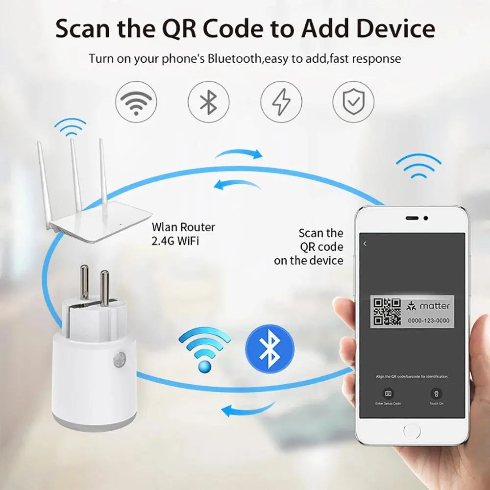 Power Plug Wi-Fi 16A Power Meter Remote Control - DomoSpace