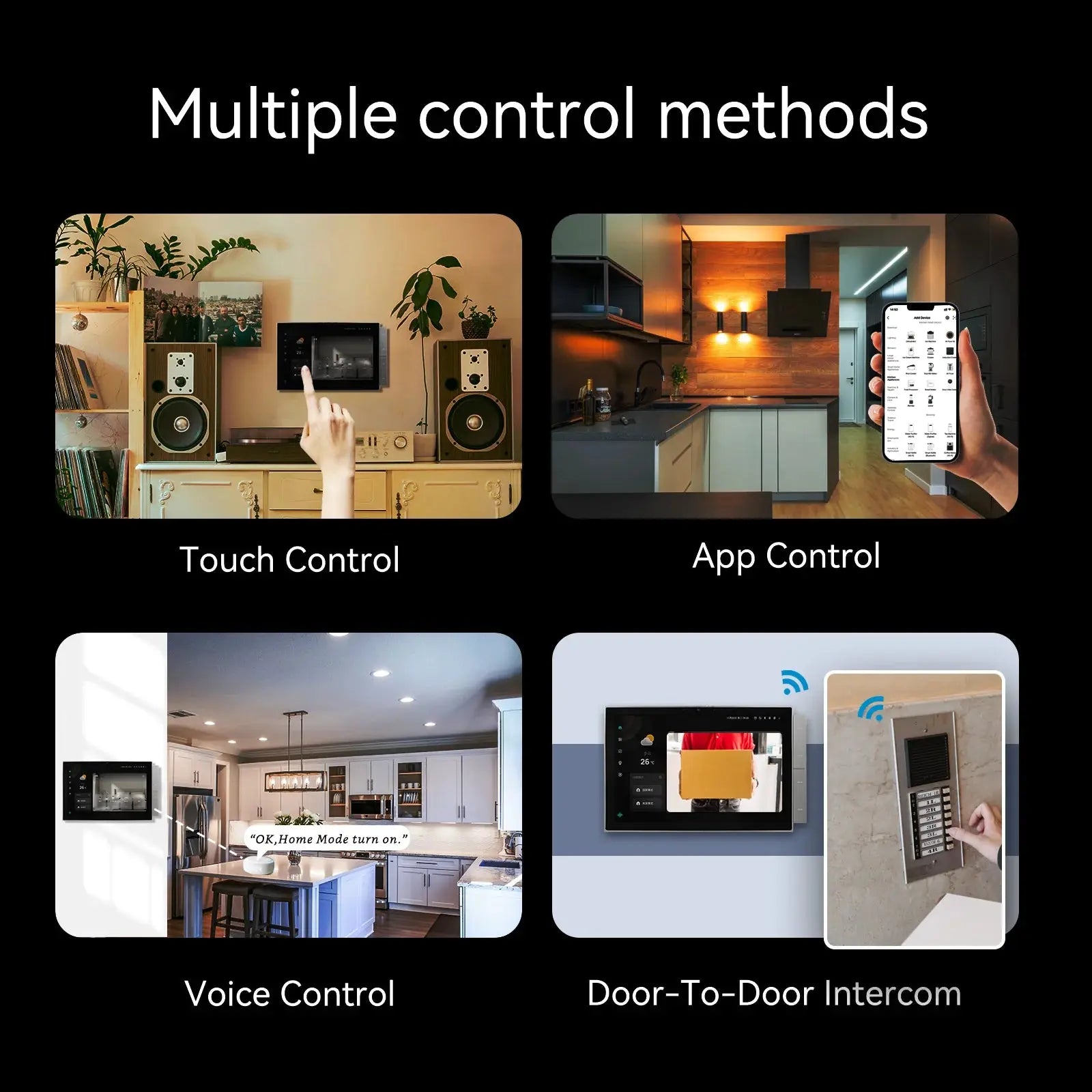 RAISE Tuya Smart Home Control Panel Max 10.1inch Touch Screen with Bluetooth Zigbee Hub Built-in Building Intercom Compatible - DomoSpace