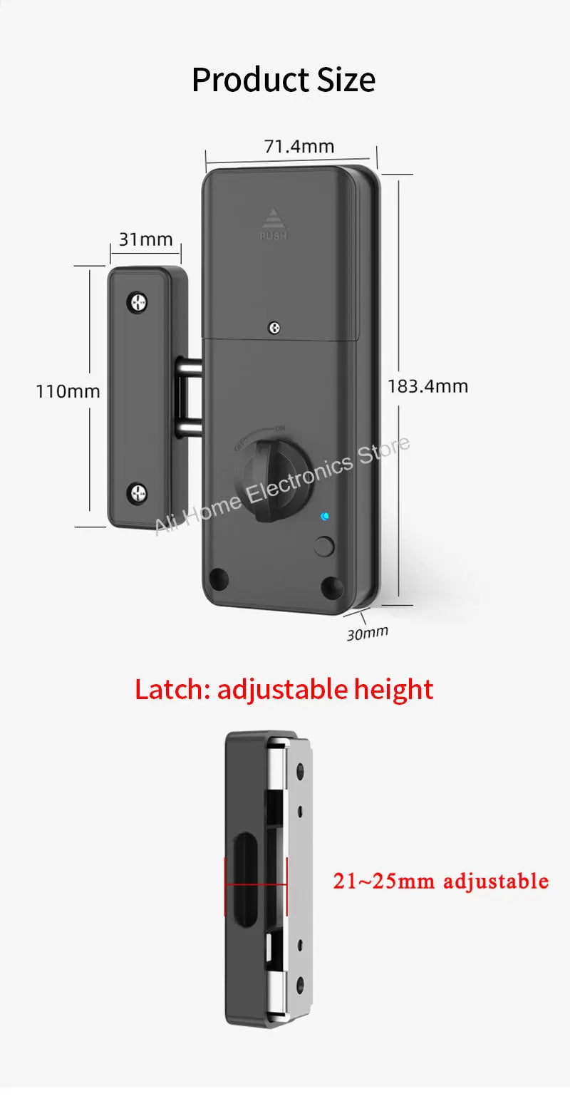 Tuya Smart Lock APP IC Card Unlock Invisible Door Lock Smart Electronic RFID Lock Indoor Wooden Door Burglar Door Locks DomoSpace