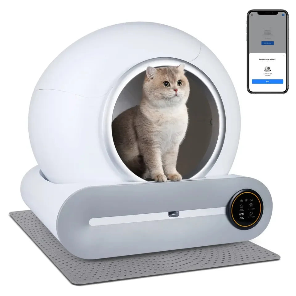 65L Automatic Cat Toilet Supplies Smart Pet Self Cleaning Large Litter Box for Cats tuya APP Control English Version - DomoSpace