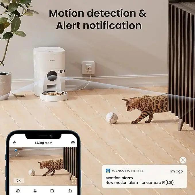 Smart Cat Dog Food Dispenser 4L APP Remote Control Wifi Automatic Cat Feeder TUYA Smart Automatic Pet Feeder with Camera - DomoSpace