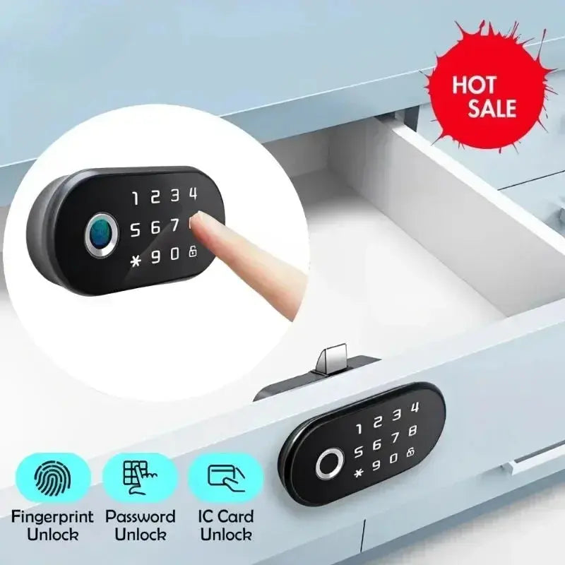 Smart Fingerprint and Password Drawer Lock - DomoSpace