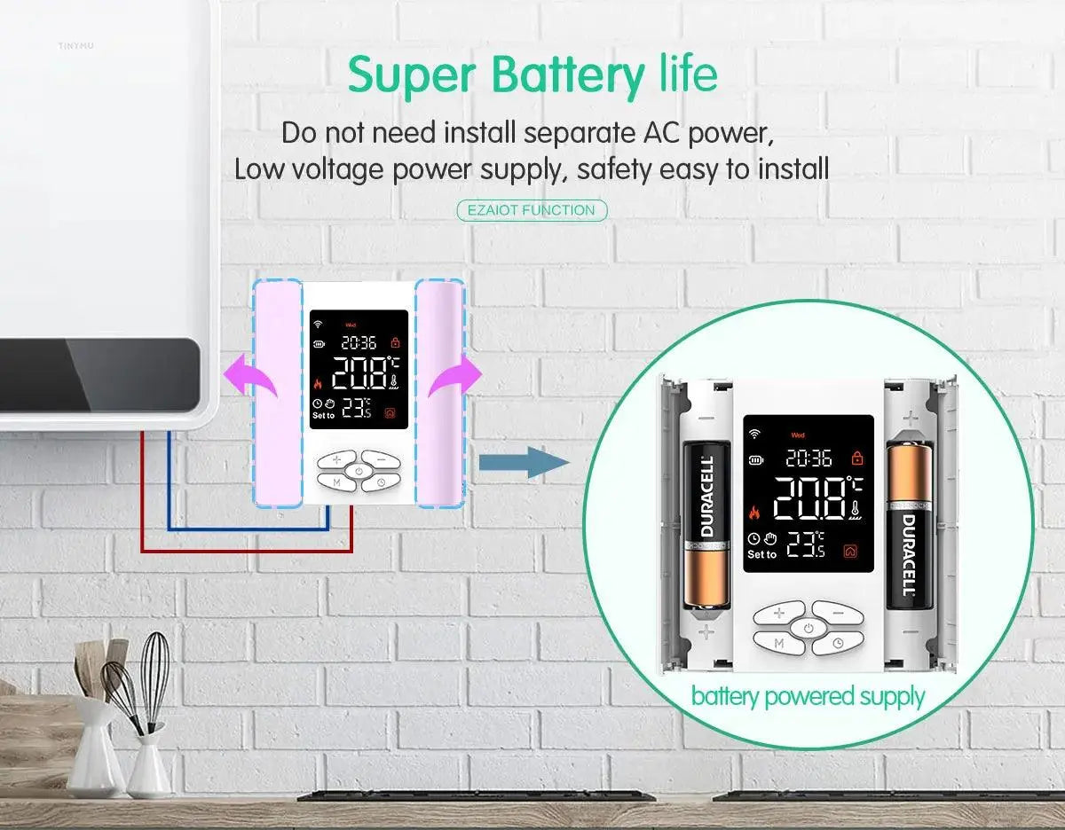 Smart Hotel Wireless Temperature Controller - WiFi-Enabled for Gas Boilers - DomoSpace