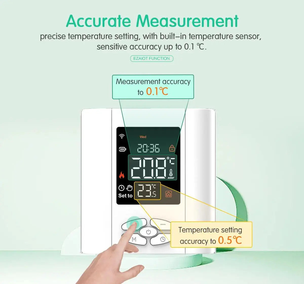 Smart Hotel Wireless Temperature Controller - WiFi-Enabled for Gas Boilers - DomoSpace