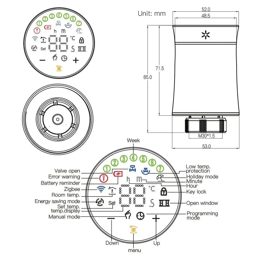 Smart Programmable Thermostat Temperature Heater - DomoSpace