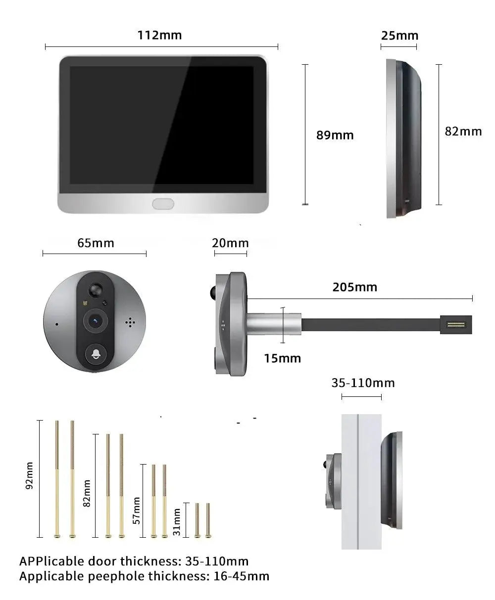 Smart Security-protection Door Peephole Camera "security door camera" - DomoSpace