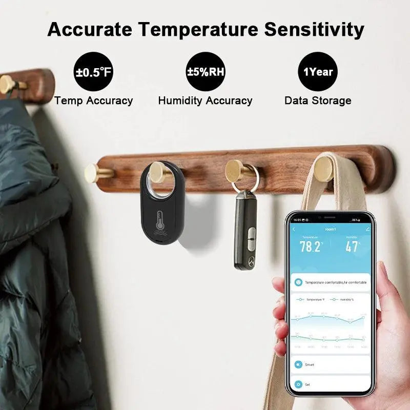 Smart Temperature and Humidity Sensor - App Alert &amp; Remote Monitoring - DomoSpace