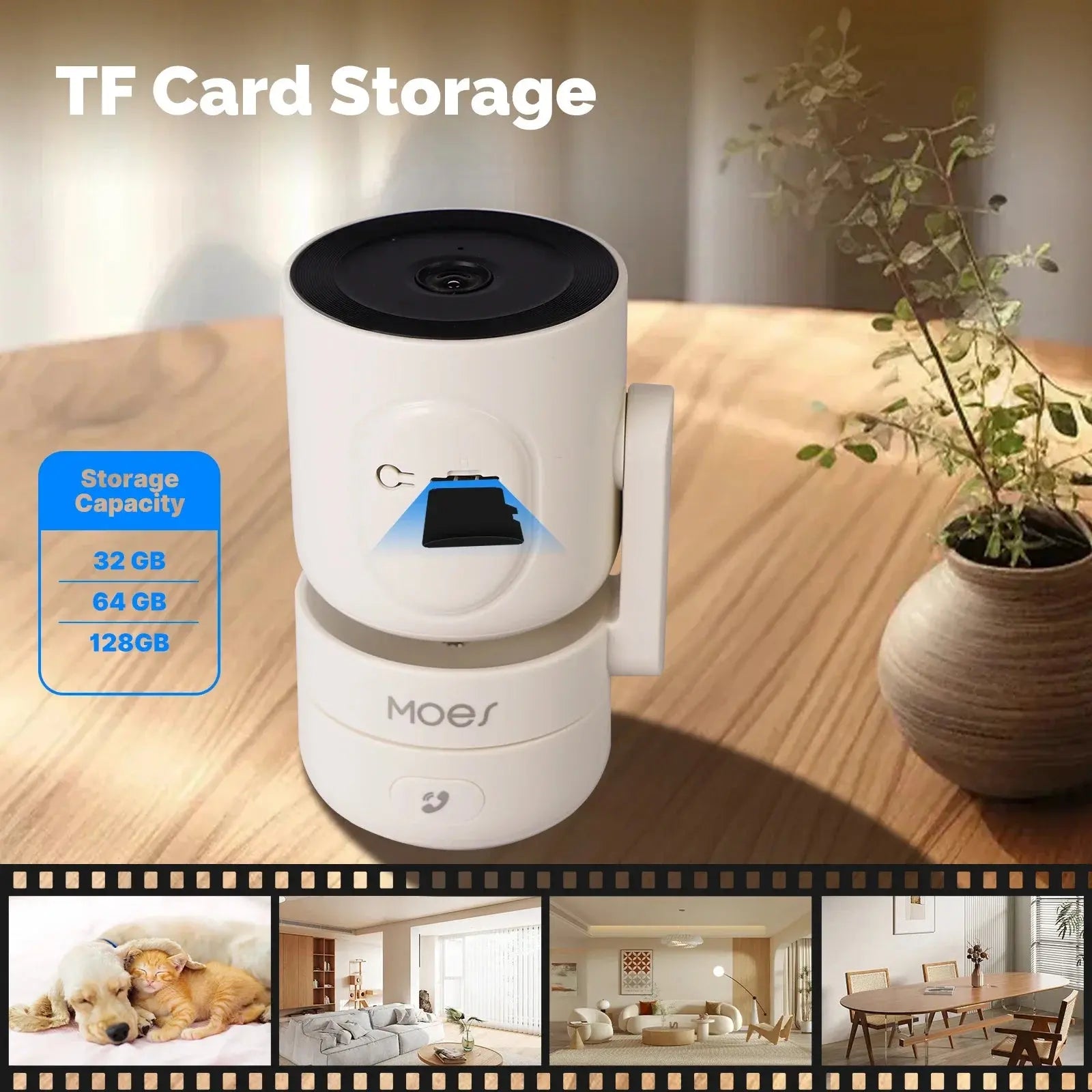 MOES Tuya Wi-Fi 6 Smart Indoor 4MP HD Security Pan/Tilt Camera Motion Tracking & Sound Detection Infrared Night Vision Monitor - DomoSpace