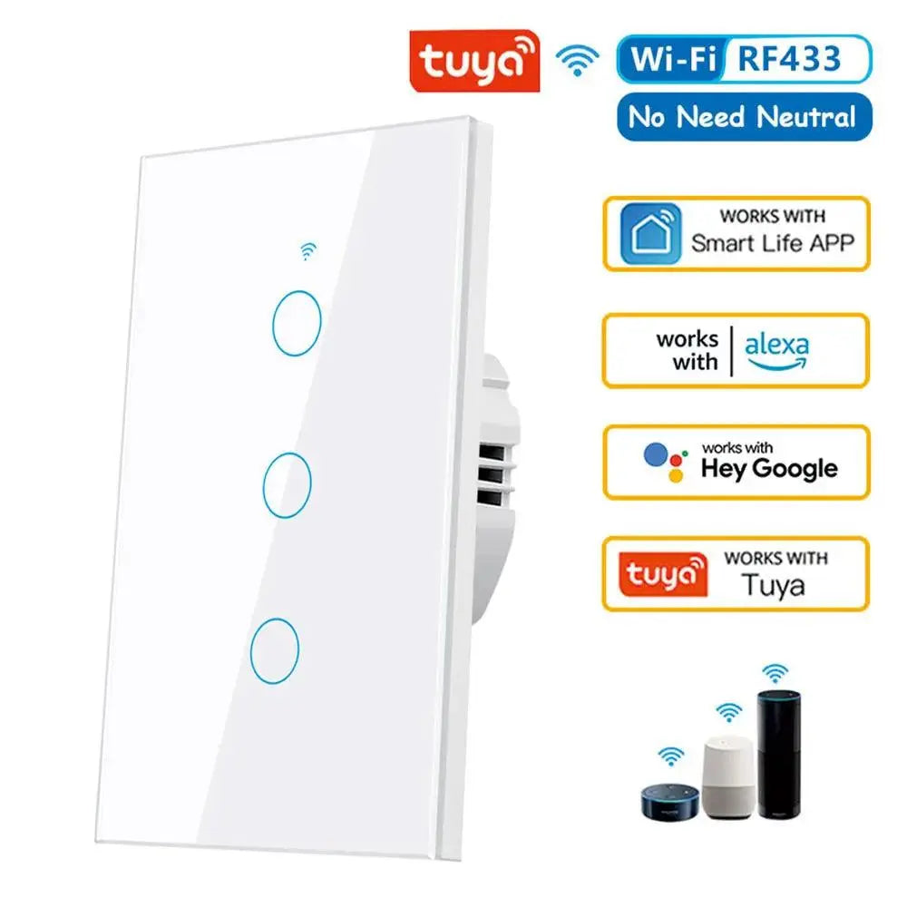 Touch Sensor LED Light Wall Switch for Home - Bluetooth and Wi-Fi Control - DomoSpace