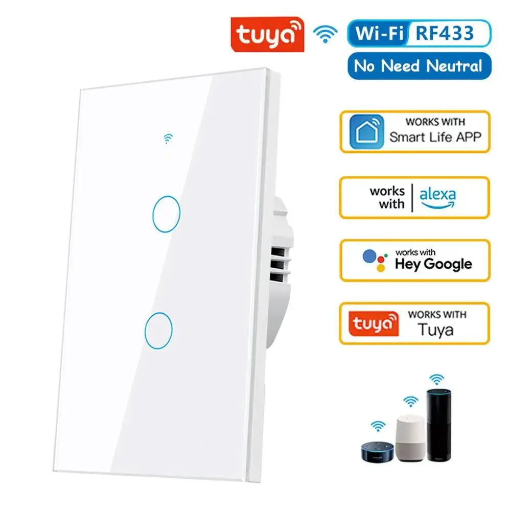 Touch Sensor LED Light Wall Switch for Home - Bluetooth and Wi-Fi Control - DomoSpace