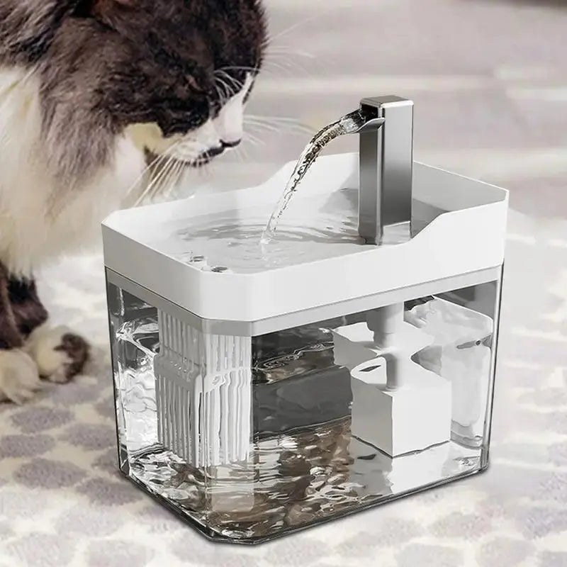 Transparent Automatic Cat Water Fountain - DomoSpace