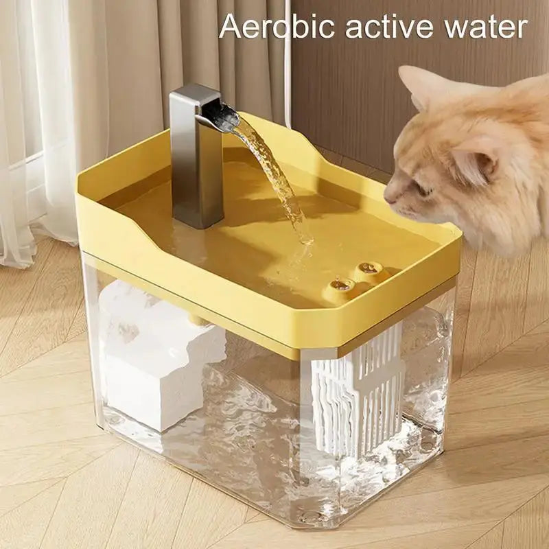 Transparent Automatic Cat Water Fountain - DomoSpace