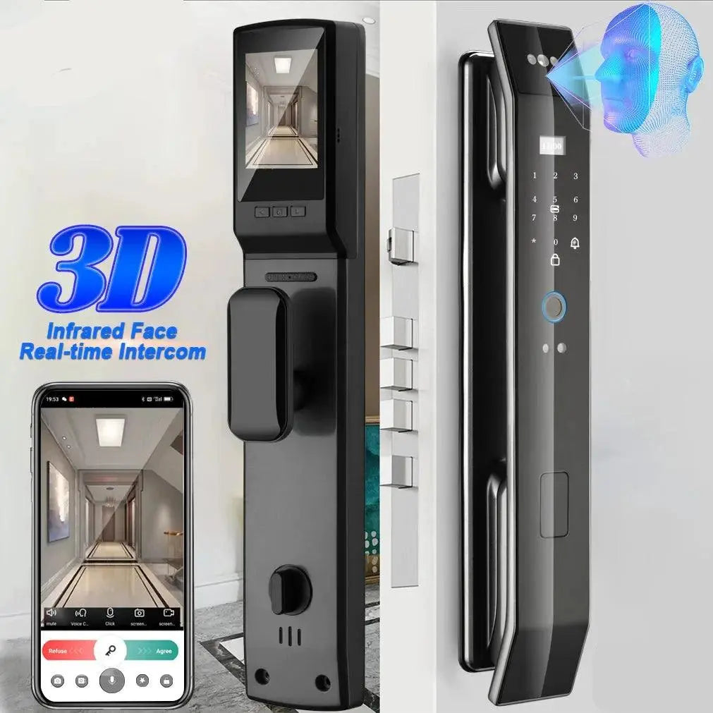 Tuya 3D Face Real-time Intercom Smart Door Lock - DomoSpace