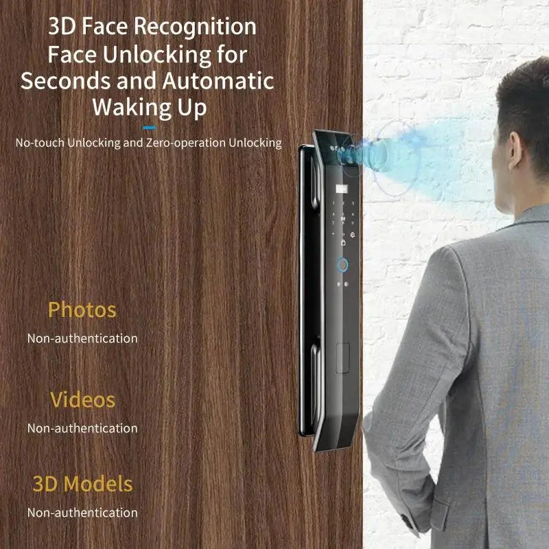 Tuya 3D Face Real-time Intercom Smart Door Lock - DomoSpace