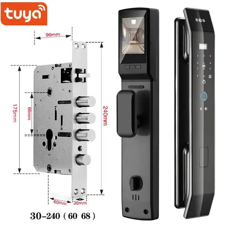 Tuya 3D Face Real-time Intercom Smart Door Lock - DomoSpace