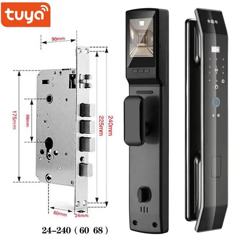 Tuya 3D Face Real-time Intercom Smart Door Lock - DomoSpace