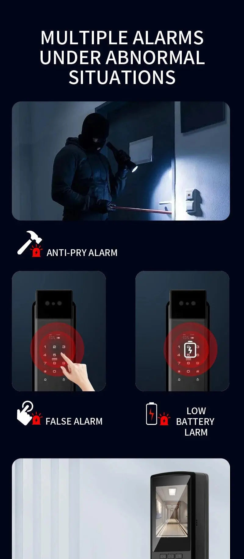 Tuya 3D Face Real-time Intercom Smart Door Lock - DomoSpace