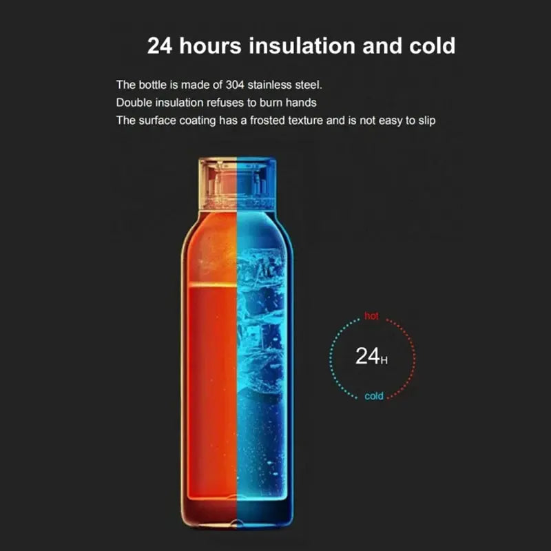 Tuya Bluetooth Smart Water Bottle Drinking Reminder Temperature Display Water Consumption Record Warm and Cold Insulation Bottle - DomoSpace