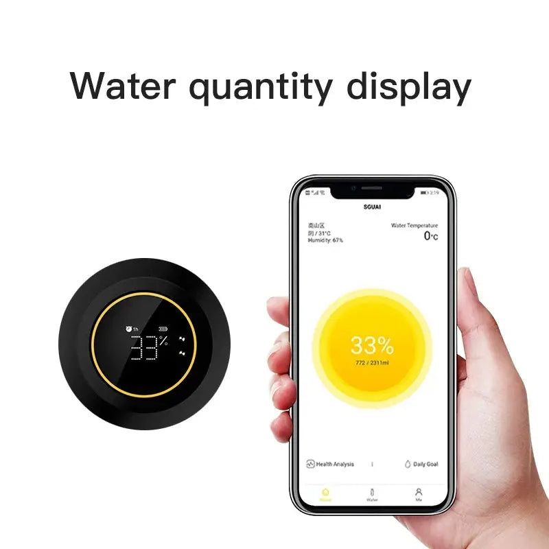 Tuya Bluetooth Smart Water Bottle Drinking Reminder Temperature Display Water Consumption Record Warm and Cold Insulation Bottle - DomoSpace