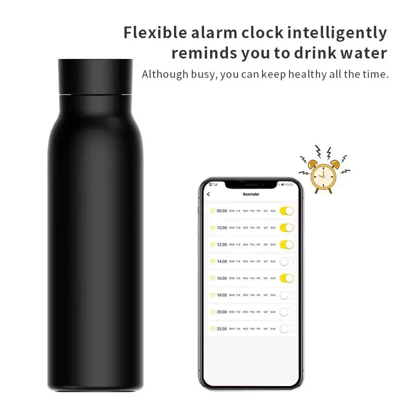 Tuya Bluetooth Smart Water Bottle Drinking Reminder Temperature Display Water Consumption Record Warm and Cold Insulation Bottle - DomoSpace