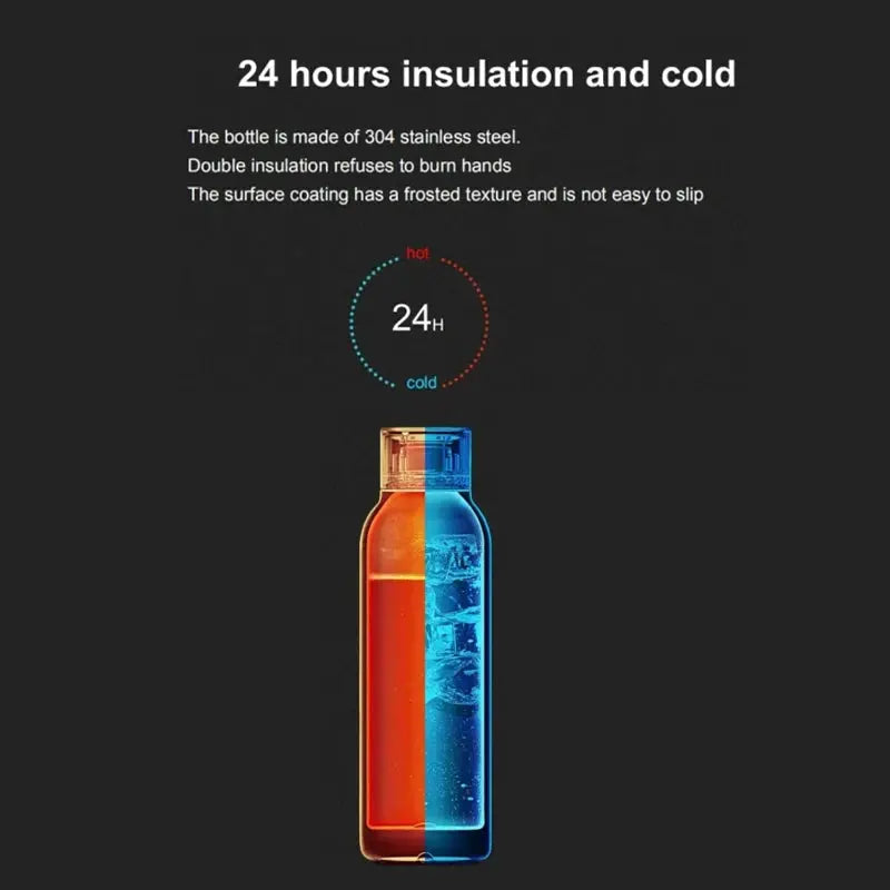 Tuya Bluetooth Smart Water Bottle Drinking Reminder Temperature Display Water Consumption Record Warm and Cold Insulation Bottle - DomoSpace