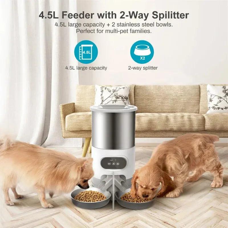 Tuya Smart APP Pet Feeder Cat And Dog Food Automatic Dispenser Suitable For Small And Medium-Sized Cats And Dogs Remote Feeding - DomoSpace