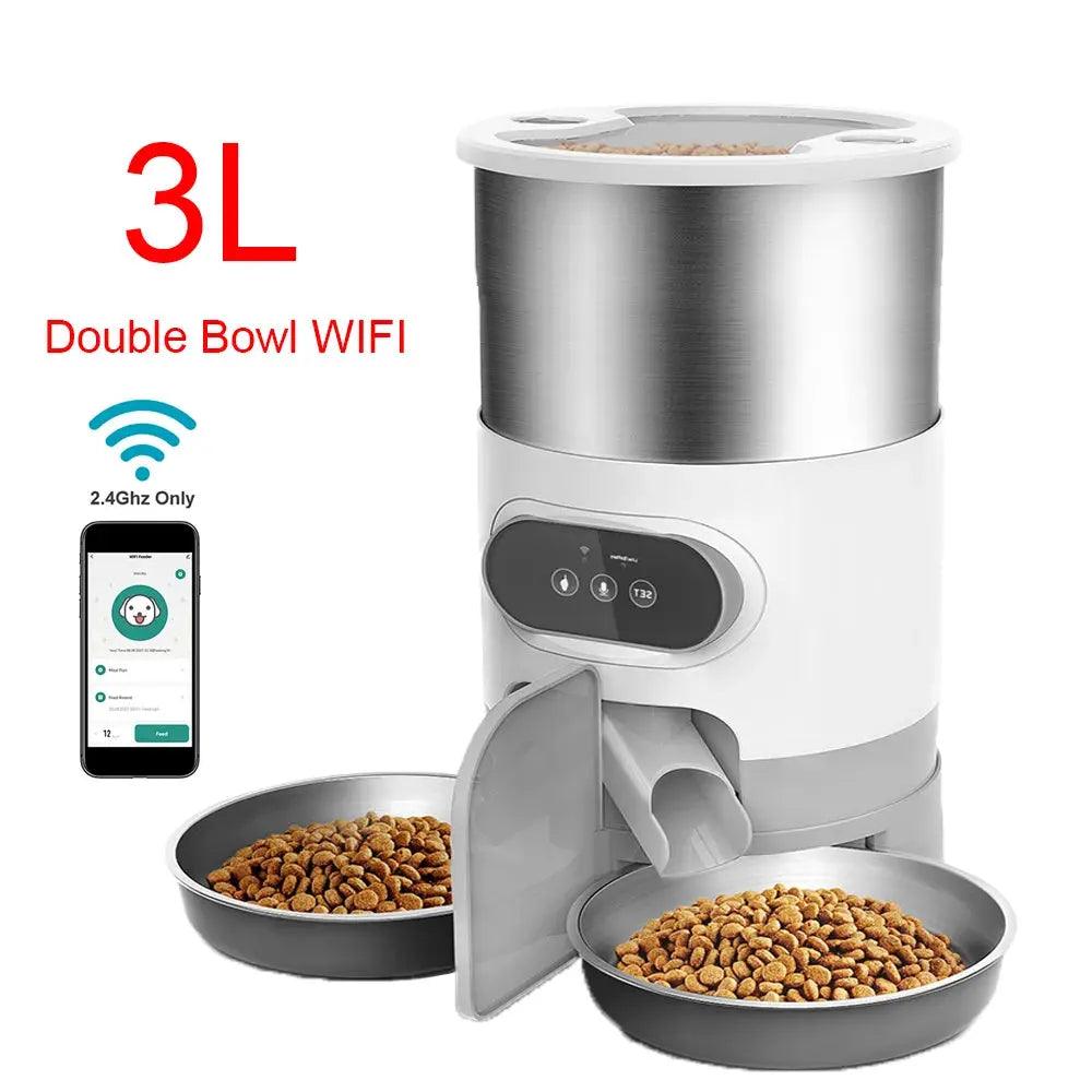 Tuya Smart APP Pet Feeder Cat And Dog Food Automatic Dispenser Suitable For Small And Medium-Sized Cats And Dogs Remote Feeding - DomoSpace