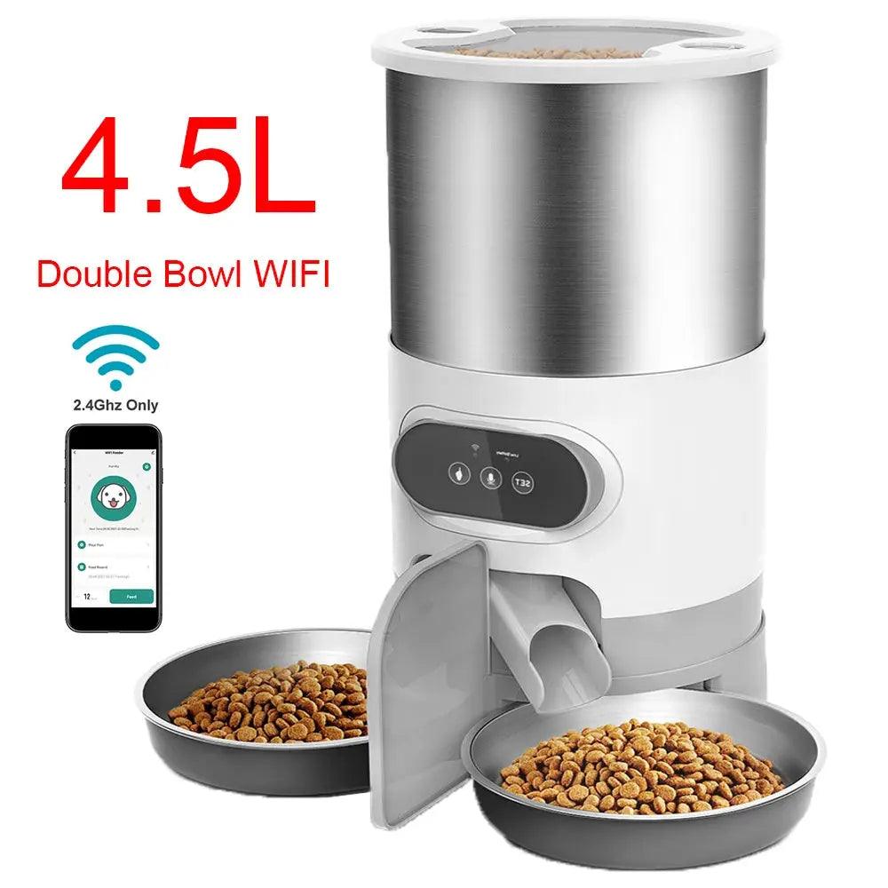 Tuya Smart APP Pet Feeder Cat And Dog Food Automatic Dispenser Suitable For Small And Medium-Sized Cats And Dogs Remote Feeding - DomoSpace