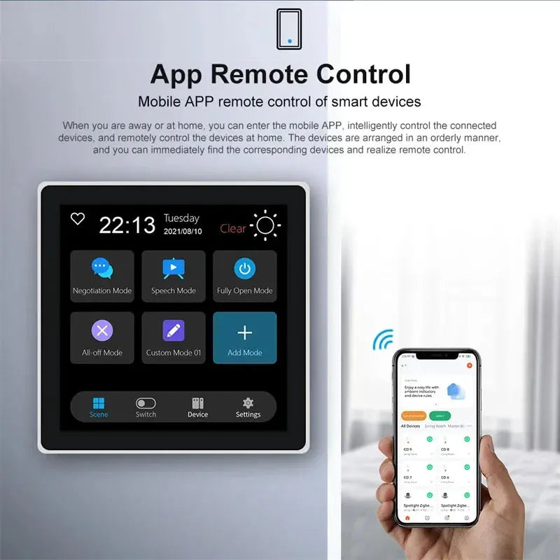 Tuya Smart Home Multiple Zigbee Control Panel LCD Touch Screen 3 Gang Smart Switch Zigbee Gateway Alexia for Home Voice Command - DomoSpace