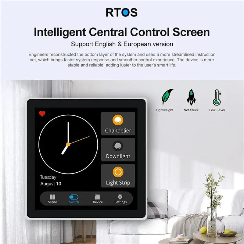 Tuya Smart Home Multiple Zigbee Control Panel LCD Touch Screen 3 Gang Smart Switch Zigbee Gateway Alexia for Home Voice Command - DomoSpace