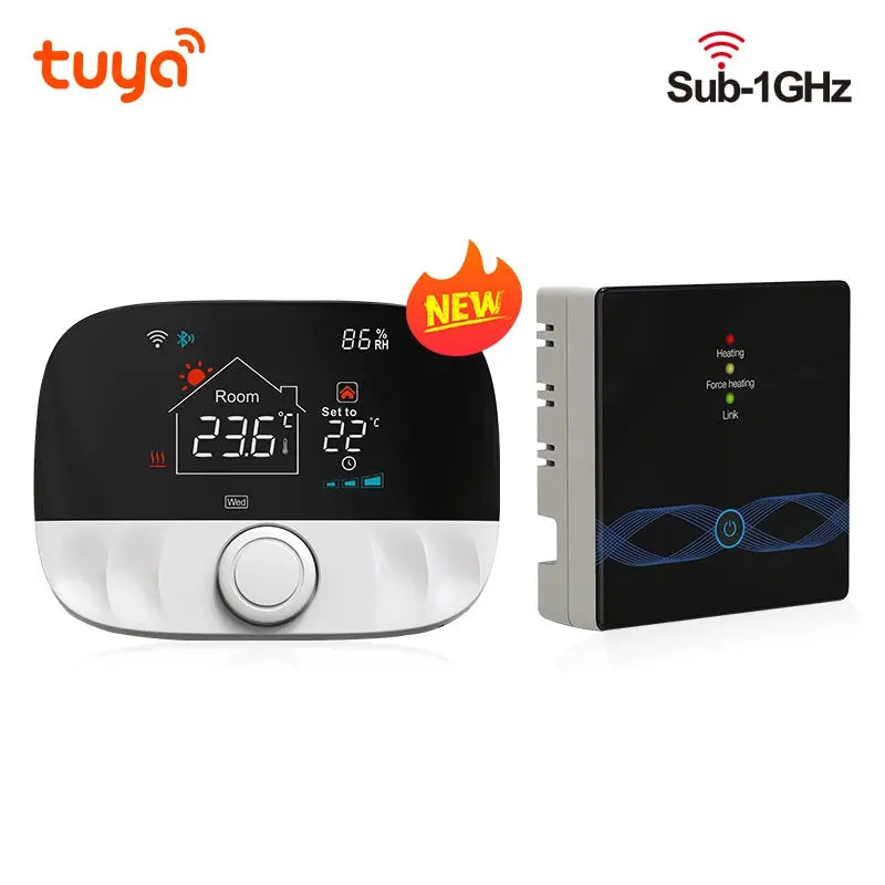 Tuya Smart Home Wifi Thermostat RF433 Wireless Floor Heater Water Gas Boiler Smart Life Temperature Controller Alexa Google - DomoSpace