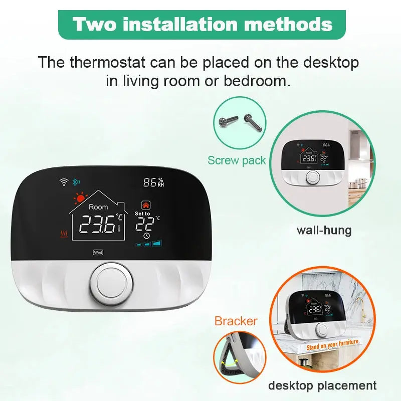 Tuya Smart Home Wifi Thermostat RF433 Wireless Floor Heater Water Gas Boiler Smart Life Temperature Controller Alexa Google - DomoSpace