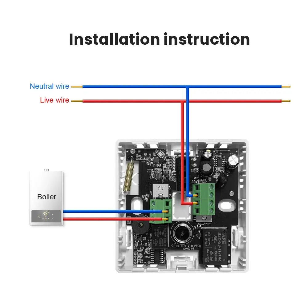 Tuya Smart Home Wifi Thermostat RF433 Wireless Floor Heater Water Gas Boiler Smart Life Temperature Controller Alexa Google - DomoSpace