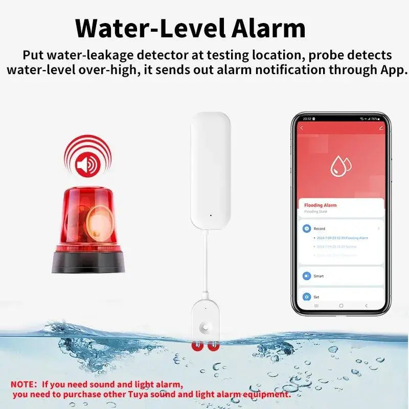 Tuya Smart WIFI Water Leakage Sensor Alarm - DomoSpace