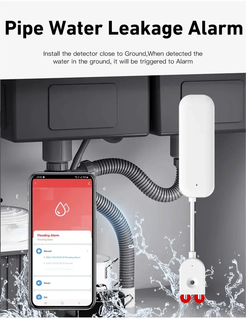 Tuya Smart WIFI Water Leakage Sensor Alarm - DomoSpace