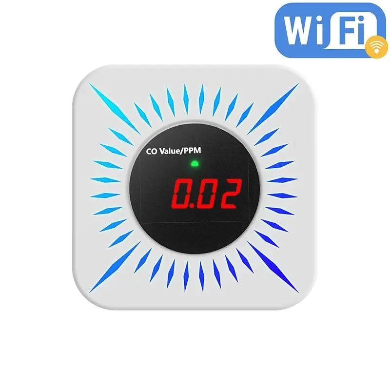 Tuya Smart WiFi Zigbee Gas carbon monoxide Detector Multifunctional Alarm 80DB Alarm APP Wireless Control Smart Home Security - DomoSpace