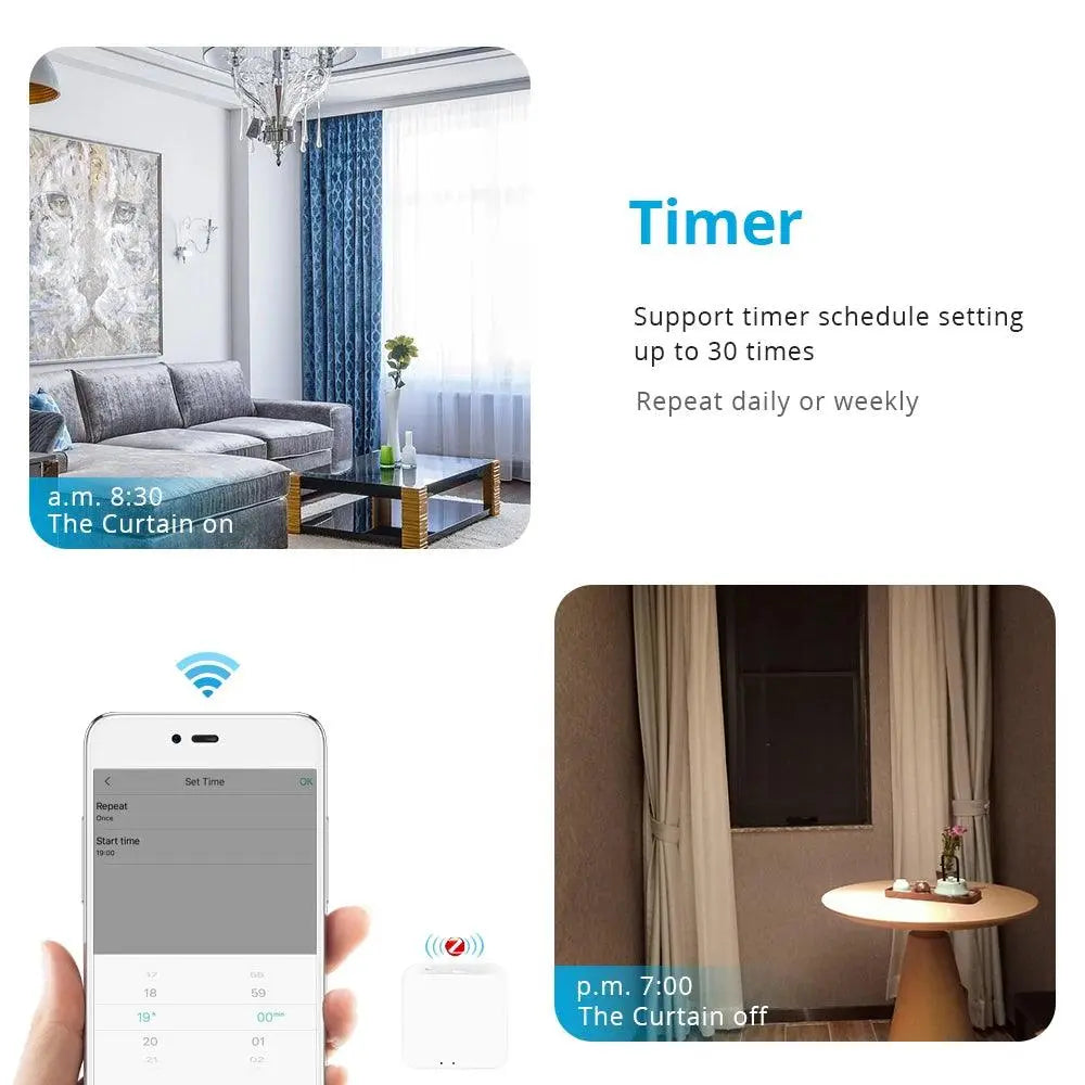 Tuya Wi-Fi Smart Curtain Track Blind Motor - DomoSpace