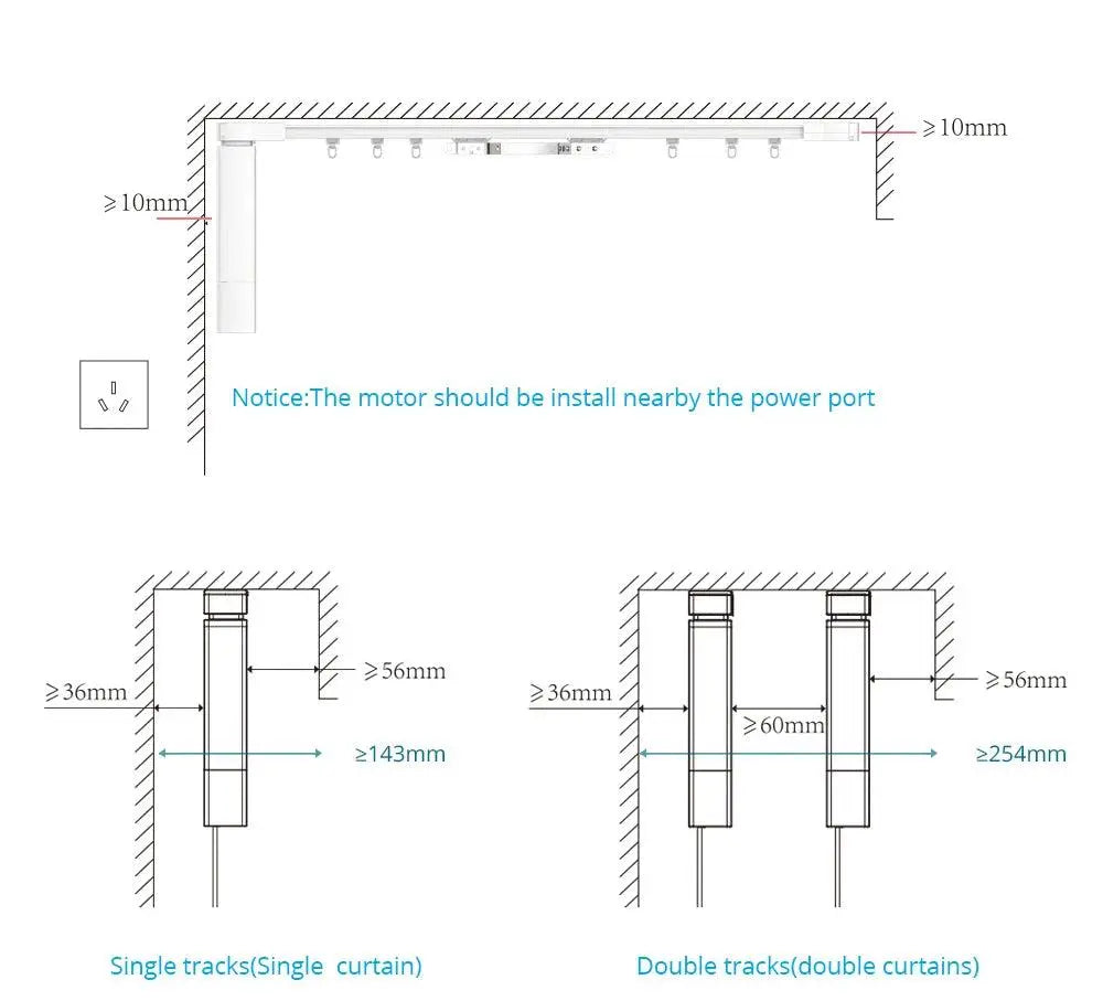 Tuya Wi-Fi Smart Curtain Track Blind Motor - DomoSpace