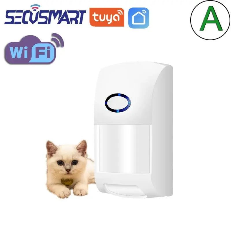 Tuya WiFi PIR Infrared Motion Detector with Pet Immunity - Smart Home Security Solution - DomoSpace