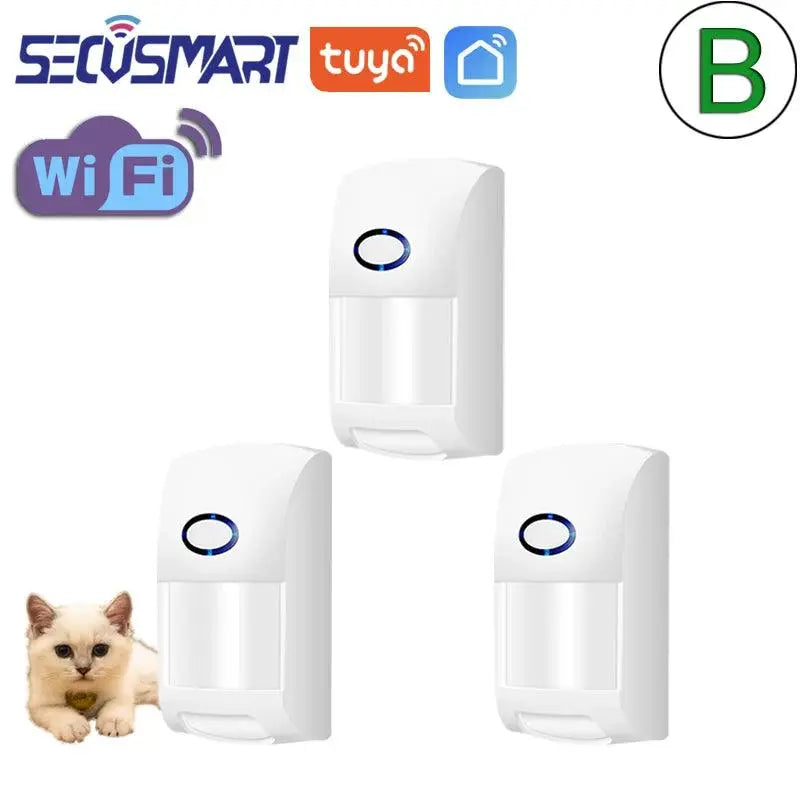 Tuya WiFi PIR Infrared Motion Detector with Pet Immunity - Smart Home Security Solution - DomoSpace